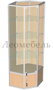 ВА-253-Д Витрина из профиля с накопителем цвет Дуб сонома